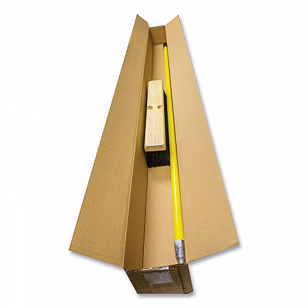 Tampico Push Broom Kit, 36 x 60, Tampico Bristles, Metal Handle, Black/Yellow (20236KIT)