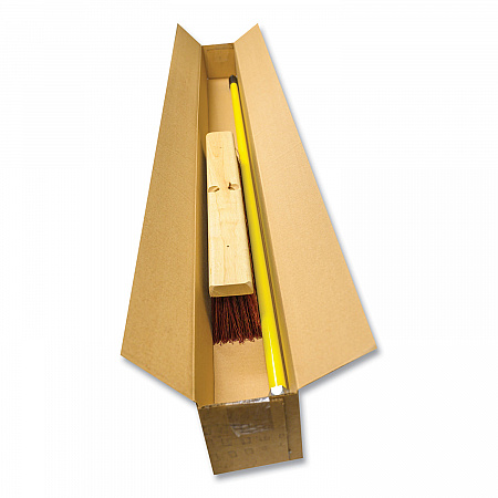 Poly Push Broom Kit, 24 x 60, Polypropylen Bristles, Metal Handle, Maroon/Yellow (20324KIT)