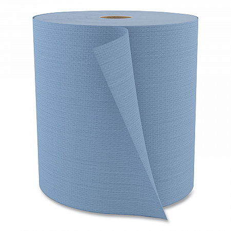 Tuff-Job Spunlace Towels, Jumbo Roll, 12 x 13, Blue, 475/Roll (W802)