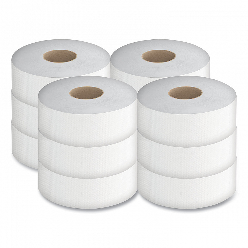 Select Jumbo Bath Tissue, Septic Safe, 2 Ply, 3.3" x 1,000 ft, White, 12 Rolls/Carton (B140)
