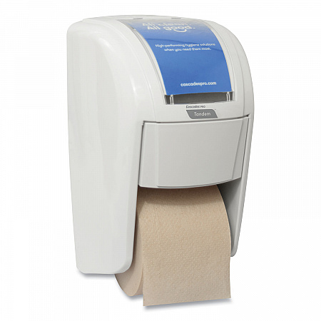 Tandem High Capacity Bath Tissue Dispenser, 6.9 x 6.9 x 12.3, White (C271)