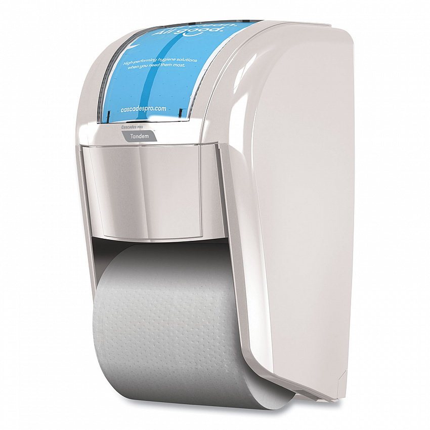 Tandem High Capacity Bath Tissue Dispenser, 6.9 x 6.9 x 12.3, White (C271)