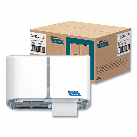 Tandem No Touch High Capacity Bath Tissue Dispenser, 12.5 x 6.6 x 7.2, White (C313)