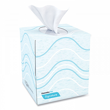 Signature Facial Tissue, Cube Box, 2-Ply, White, 90 Sheets/Box, 36 Boxes/Carton (F710)