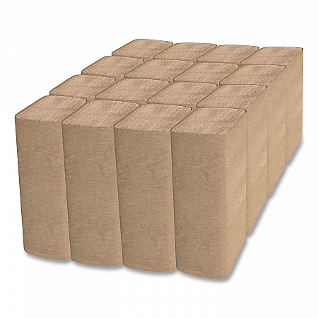 Select Folded Paper Towels, Single-Fold, 1-Ply, 9 x 9.45, Natural Brown, 250/Pack, 16 Packs/Carton (H115)