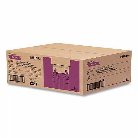 Select Folded Paper Towels, Multifold, 1-Ply, 9.13 x 9.5, White, 250/Pack, 16 Packs/Carton (H170)