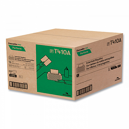 Perform Interfold Napkins, 1-Ply, 12.63 x 8.5, White, 376/Pack, 16 Packs/Carton (T410)