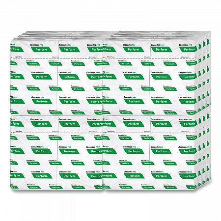 Perform Interfold Napkins, 1-Ply, 12.63 x 8.5, White, 376/Pack, 16 Packs/Carton (T410)