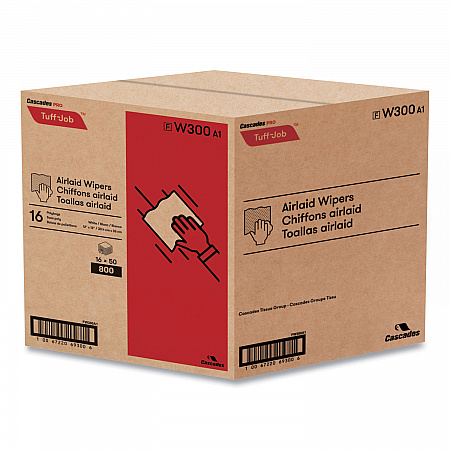 Tuff-Job S300 Airlaid Wipers, 12 x 13, White, 50/Pack, 16/Carton (W300)