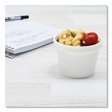 Bowl Containers, 4 oz, White, Foam, 1,000/Carton (4J6)