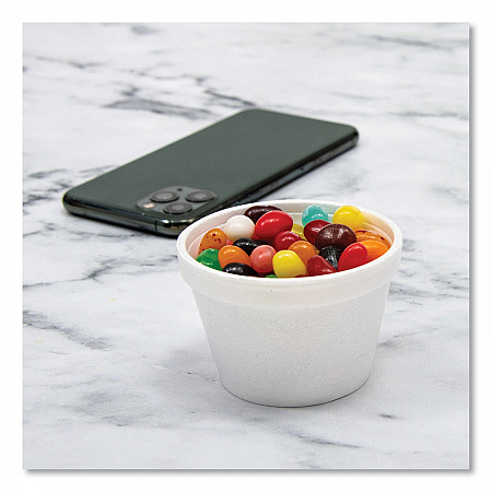 Bowl Containers, 4 oz, White, Foam, 1,000/Carton (4J6)