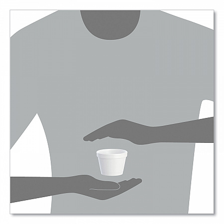 Bowl Containers, 4 oz, White, Foam, 1,000/Carton (4J6)