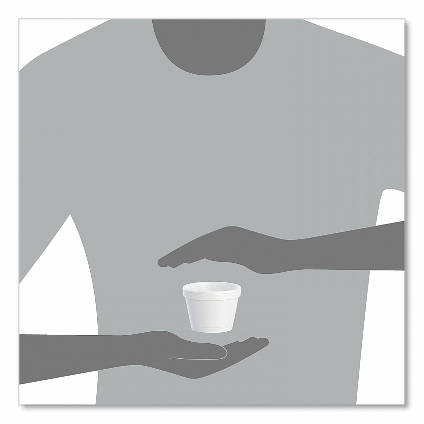 Bowl Containers, 4 oz, White, Foam, 1,000/Carton (4J6)