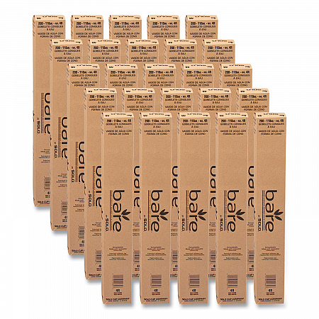 Cone Water Cups, Chipboard Box Inner Packaging, ProPlanet Seal, 4 oz, Paper, White, 200/Bag, 25 Bags/Carton (4R2050)