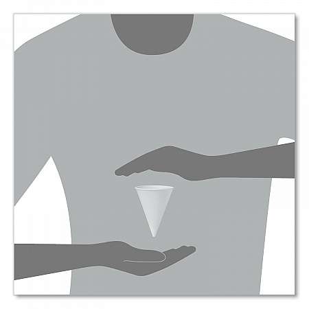 Cone Water Cups, Chipboard Box Inner Packaging, ProPlanet Seal, 4 oz, Paper, White, 200/Bag, 25 Bags/Carton (4R2050)