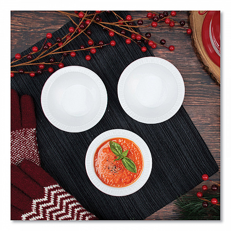 Concorde Non-Laminated Foam Dinnerware, Bowl, 5 oz, White, 125/Pack, 8 Packs/Carton (5BWWC)