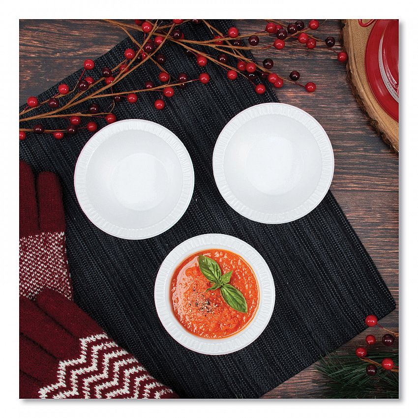 Concorde Non-Laminated Foam Dinnerware, Bowl, 5 oz, White, 125/Pack, 8 Packs/Carton (5BWWC)