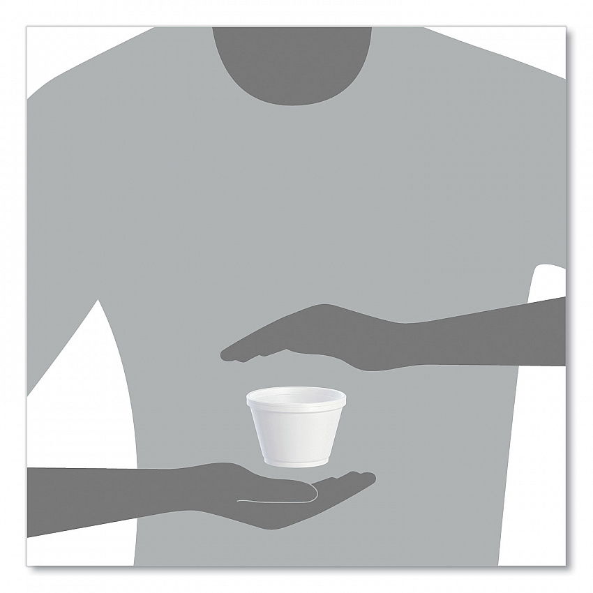 Foam Containers, 6 oz, White, 50/Bag, 20 Bags/Carton (6SJ12)