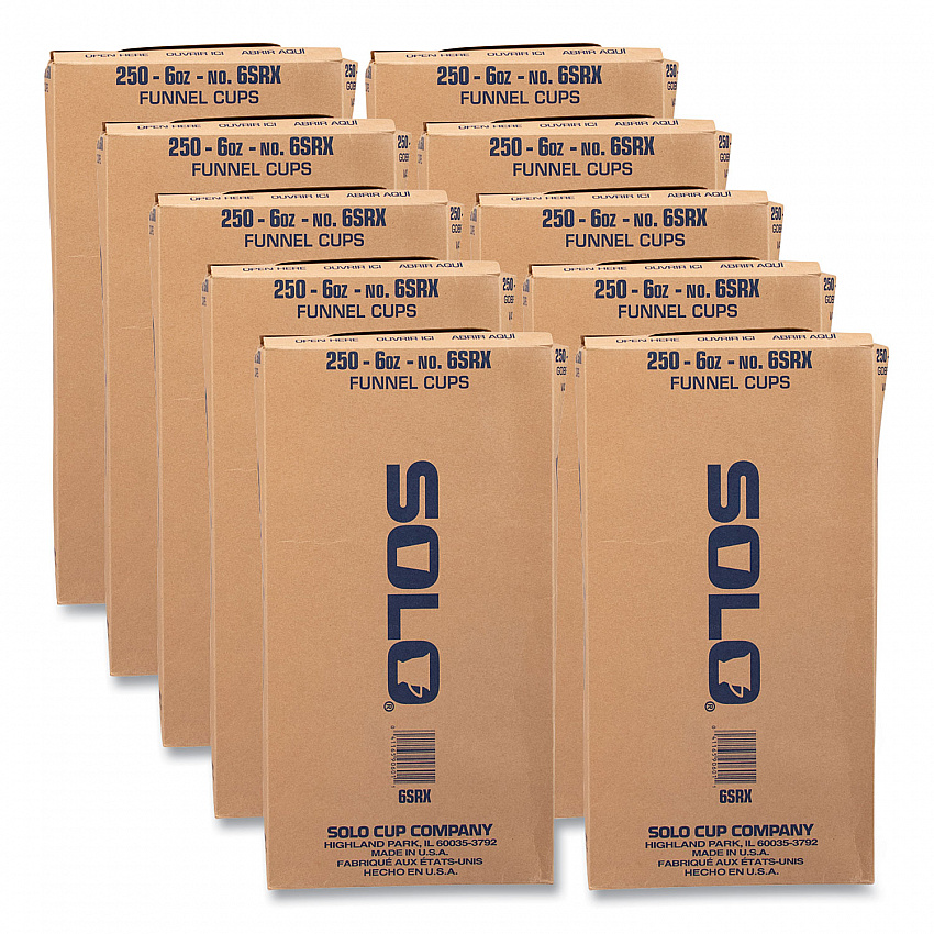 Bare Eco-Forward Treated Paper Funnel Cups, ProPlanet Seal, 6 oz, White, 250/Bag, 10/Carton (6SRX)