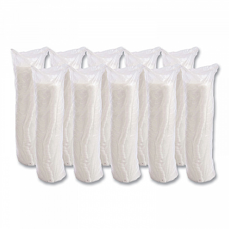 Lift n' Lock Plastic Hot Cup Lids, Fits 10 oz Hot Cups, White, 1,000/Carton (10FTL)