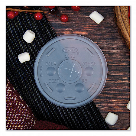 Plastic Cold Cup Lids, Fits 10 oz Cold Cups, Translucent, 100/Pack, 10 Packs/Carton (10SL)