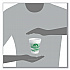 Horizon Hot/Cold Foam Drinking Cups, 12 oz, White/Green, 25/Bag, 40 Bags/Carton (12J16H)