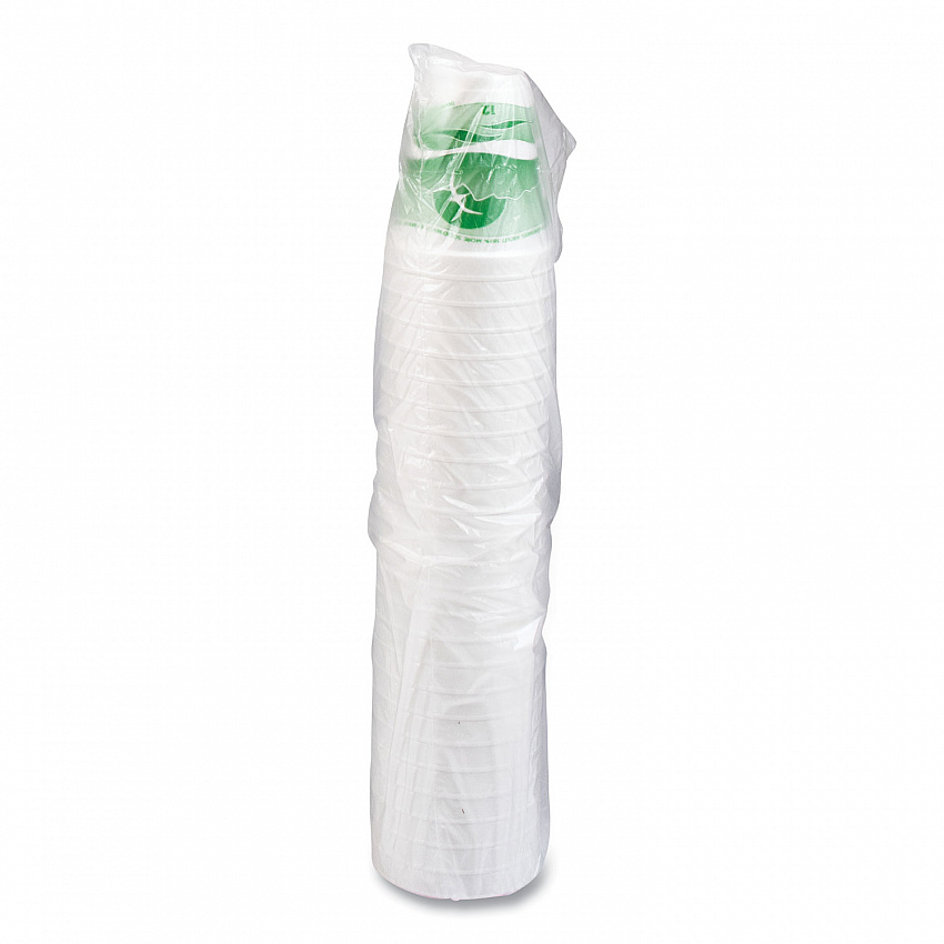 Horizon Hot/Cold Foam Drinking Cups, 12 oz, White/Green, 25/Bag, 40 Bags/Carton (12J16H)
