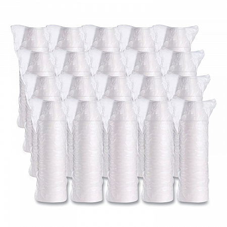 Food Containers, 12 oz, White, Foam, 25/Bag, 20 Bags/Carton (12SJ20)