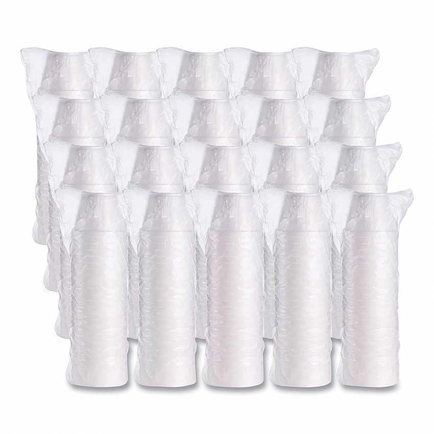 Food Containers, 12 oz, White, Foam, 25/Bag, 20 Bags/Carton (12SJ20)
