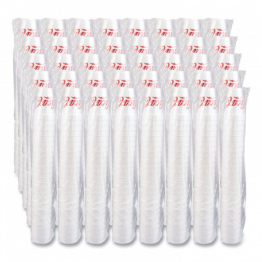 Coca-Cola Foam Cups, 16 oz, White/Red, 25/Bag, 40 Bags/Carton (16J16C)