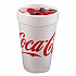 Coca-Cola Foam Cups, 16 oz, White/Red, 25/Bag, 40 Bags/Carton (16J16C)