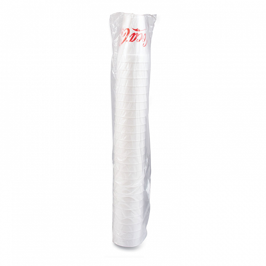 Coca-Cola Foam Cups, 16 oz, White/Red, 25/Bag, 40 Bags/Carton (16J16C)