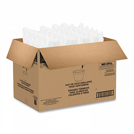 Foam Containers, Extra Squat, 16 oz, White, 25/Bag, 20 Bags/Carton (16MJ32)
