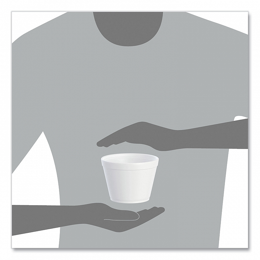 Foam Containers, Extra Squat, 16 oz, White, 25/Bag, 20 Bags/Carton (16MJ32)