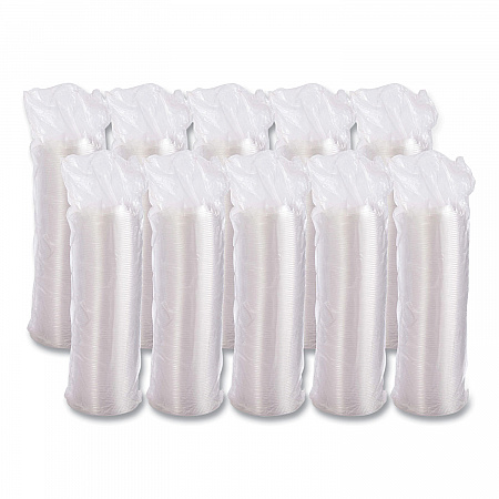 Plastic Dome Lid, Fits 5 oz to 32 oz Hot Cups/Containers, Clear, 100/Pack, 10 Packs/Carton (20DLCR)