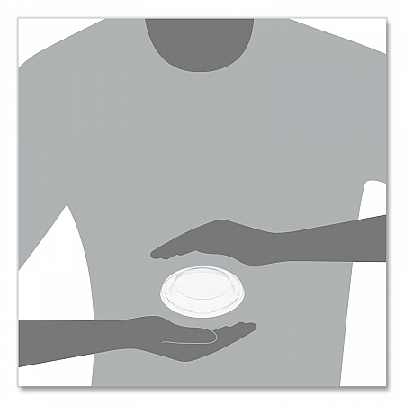 Plastic Dome Lid, Fits 5 oz to 32 oz Hot Cups/Containers, Clear, 100/Pack, 10 Packs/Carton (20DLCR)