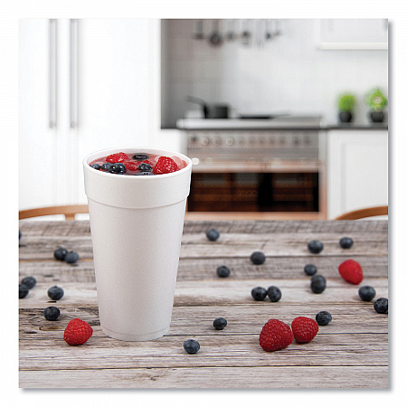 Foam Drink Cups, 20 oz, White, 500/Carton (20J16)