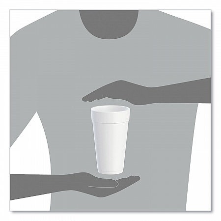 Foam Drink Cups, 20 oz, White, 500/Carton (20J16)