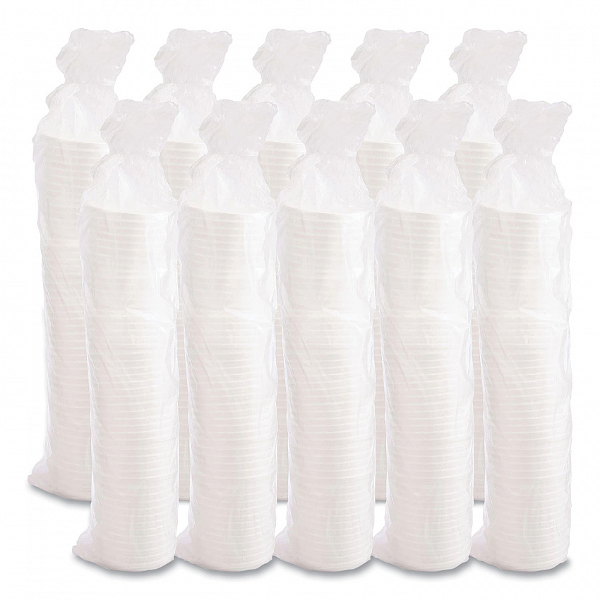 Vented Foam Lids, Fits 6 oz to 32 oz Hot Cups, White, 50/Pack, 10 Packs/Carton (20RL)