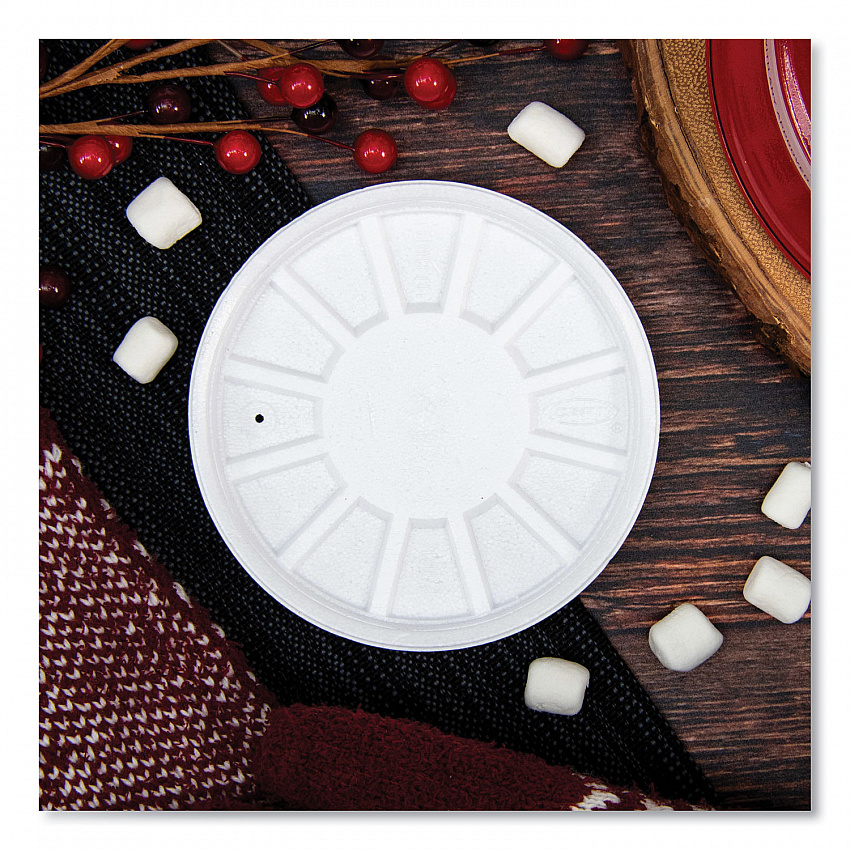 Vented Foam Lids, Fits 6 oz to 32 oz Hot Cups, White, 50/Pack, 10 Packs/Carton (20RL)