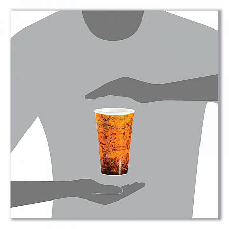 Fusion Escape Foam Hot/Cold Cups, 20 oz, Brown/Black, 500/Carton (20U16ESC)