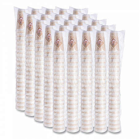 Cafe G Foam Hot/Cold Cups, 20 oz, Brown/Red/White, 20/Pack (20X16GPK)