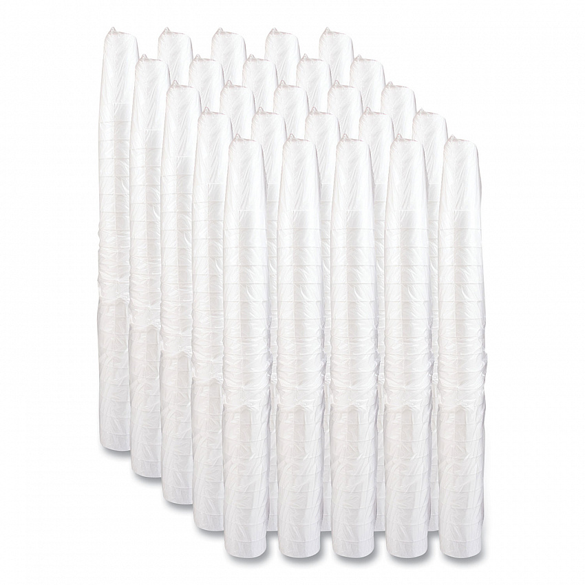 Foam Drink Cups, Hot/Cold, 24 oz, White, 25/Bag, 20 Bags/Carton (24J16)