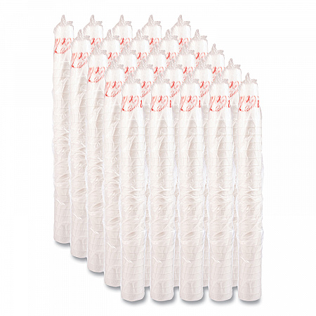 Coca-Cola Foam Cups, 24 oz, White/Red, 20/Bag, 25 Bags/Carton (24J16C)