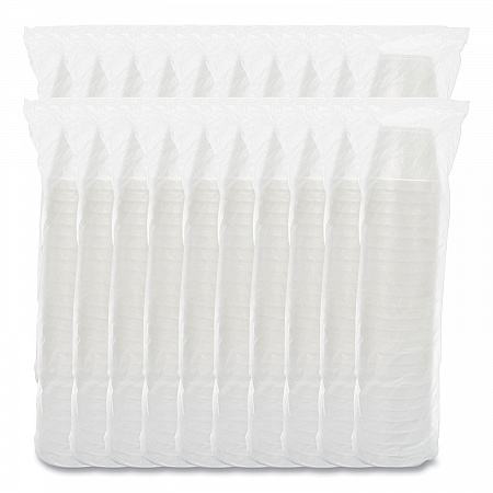 Foam Containers, 24 oz, White, 25/Bag, 20 Bags/Carton (24MJ48)