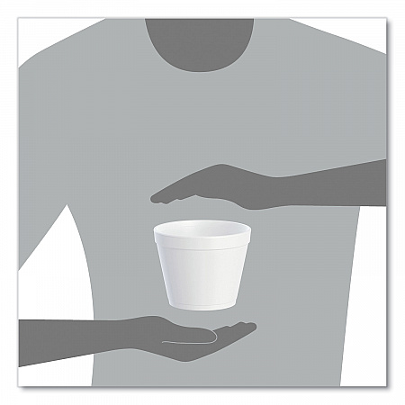 Foam Containers, 24 oz, White, 25/Bag, 20 Bags/Carton (24MJ48)