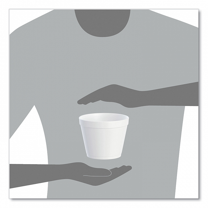 Foam Containers, 24 oz, White, 25/Bag, 20 Bags/Carton (24MJ48)