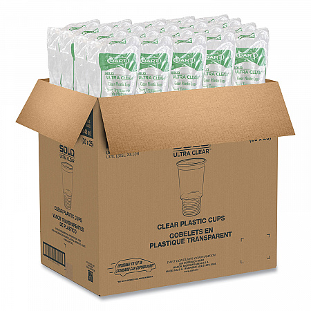 Ultra Clear Pedestal PET Cups, 32 oz, Plastic, Clear, 25/Bag, 20 Bags/Carton (32AC)