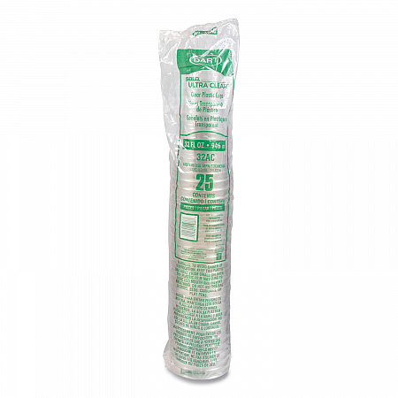 Ultra Clear Pedestal PET Cups, 32 oz, Plastic, Clear, 25/Bag, 20 Bags/Carton (32AC)