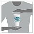 Horizon Hot/Cold Foam Drinking Cups, 32 oz, White/Teal, 16/Bag, 25 Bags/Carton (32AJ20H)
